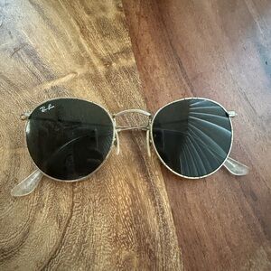Ray-Ban Black Lens Gold Frame Sunglasses